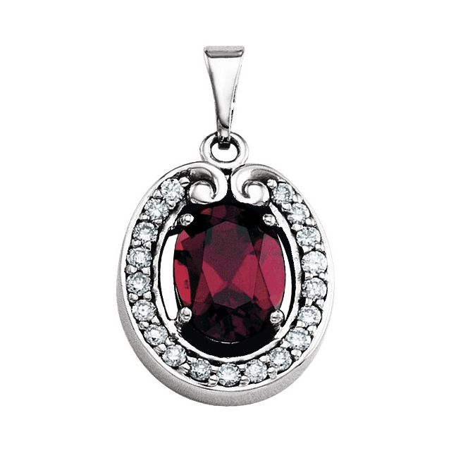 Natural Mozambique Garnet Pendant