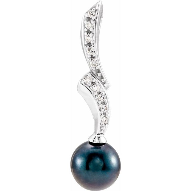 Cultured Black Akoya Pearl Pendant