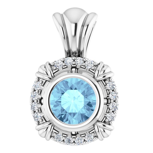 Natural Aquamarine Pendant