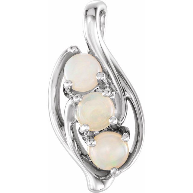 Natural White Opal Pendant