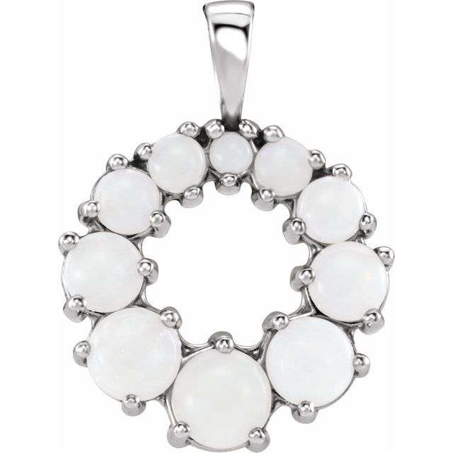Natural White Opal Pendant