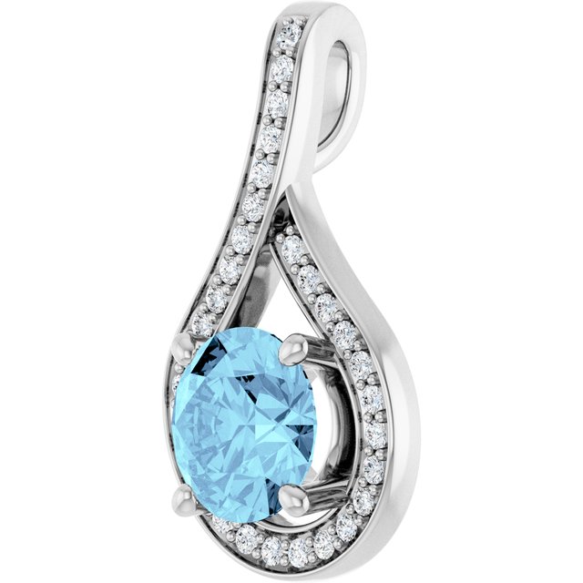 Natural Aquamarine Pendant
