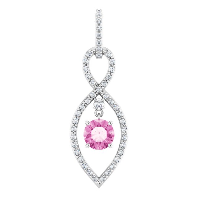 Natural Pink Sapphire Pendant