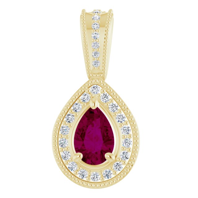 Natural Garnet Pendant