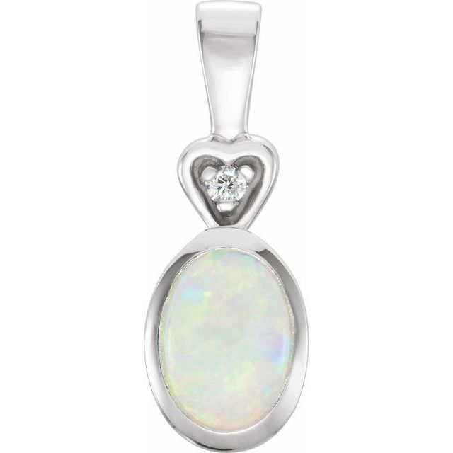 Natural White Opal Pendant