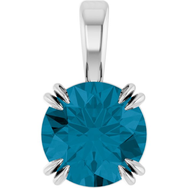 Natural London Blue Topaz Pendant