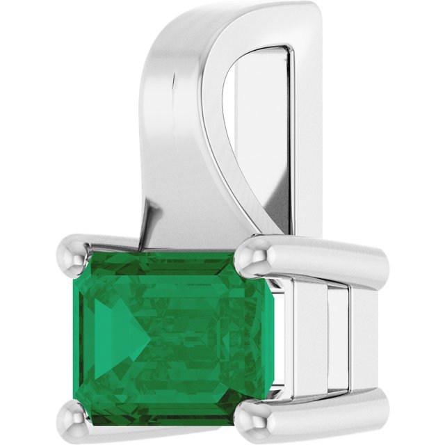 Lab-Grown Emerald Pendant
