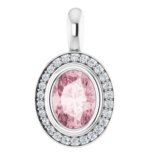 Natural Pink Morganite Pendant