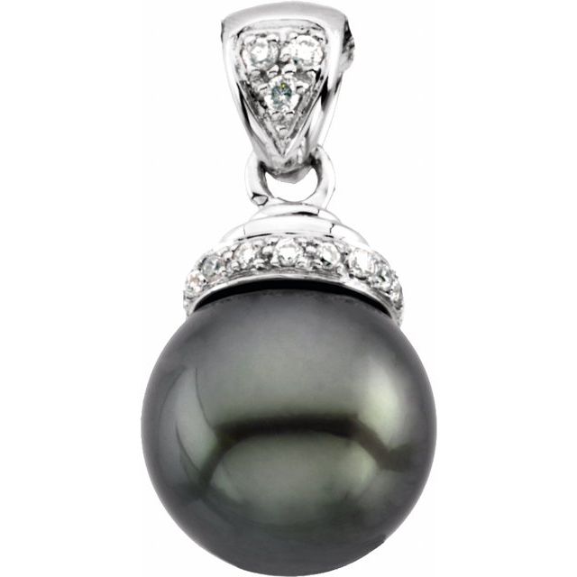 Cultured Black Freshwater Pearl Pendant