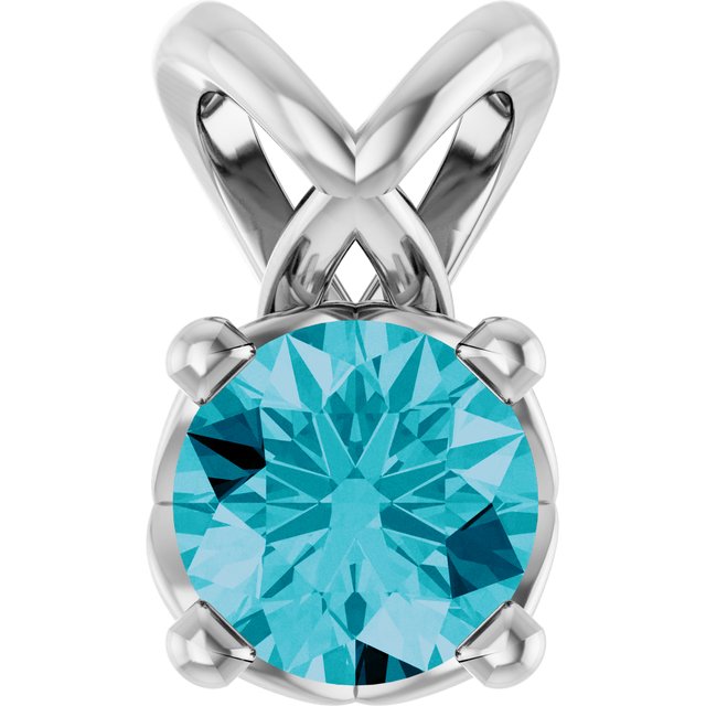 Natural London Blue Topaz Pendant