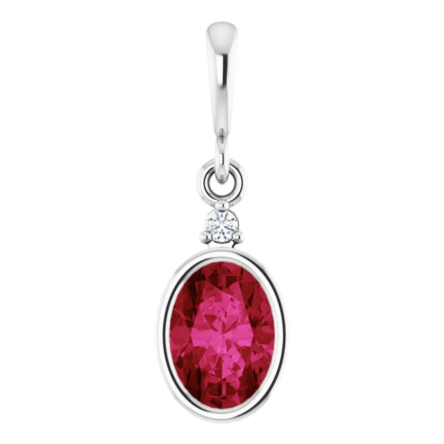 Lab-Grown Ruby Pendant