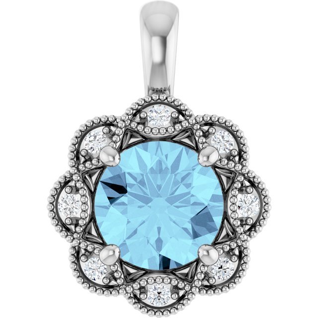 Natural Aquamarine Pendant