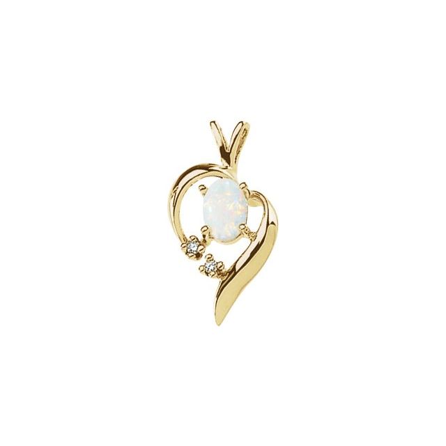 Natural White Opal Pendant