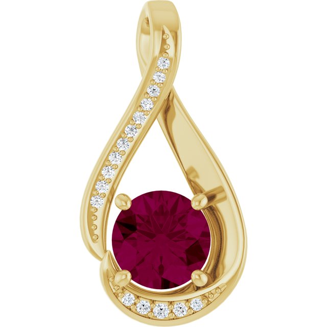 Natural Garnet Pendant
