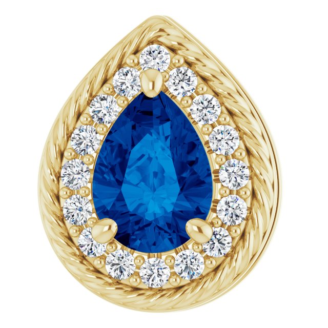 Natural Blue Sapphire Pendant