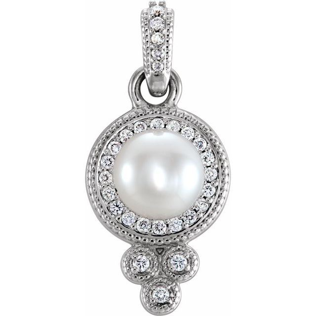 Cultured White Freshwater Pearl Pendant