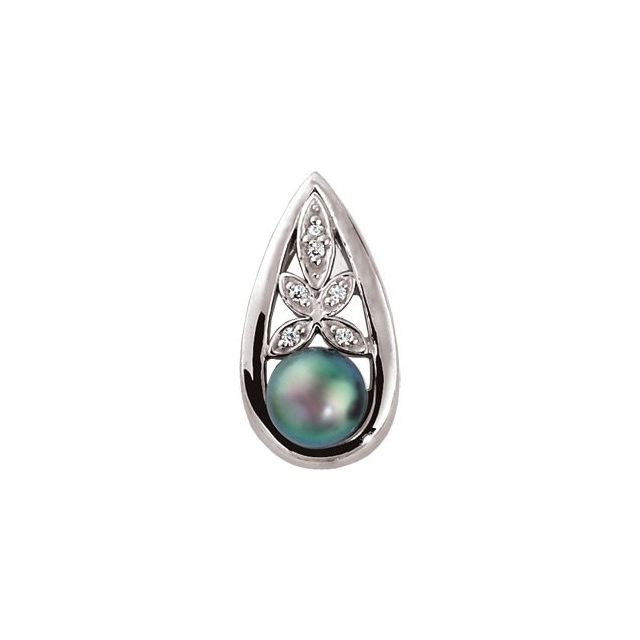 Cultured Black Akoya Pearl Pendant