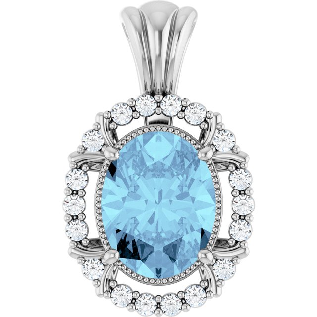 Natural Aquamarine Pendant
