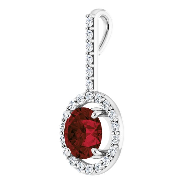 Natural Mozambique Garnet Pendant