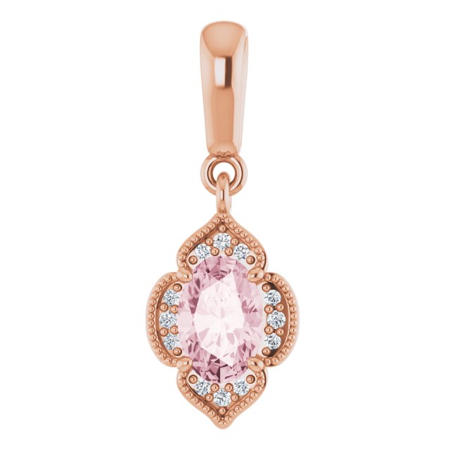 Natural Pink Morganite Pendant