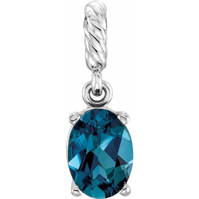 Natural London Blue Topaz Pendant