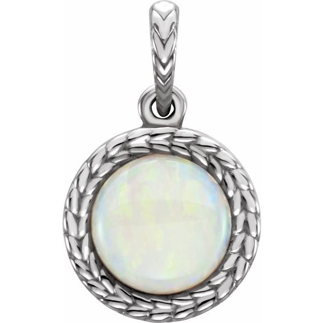 Natural White Opal Pendant