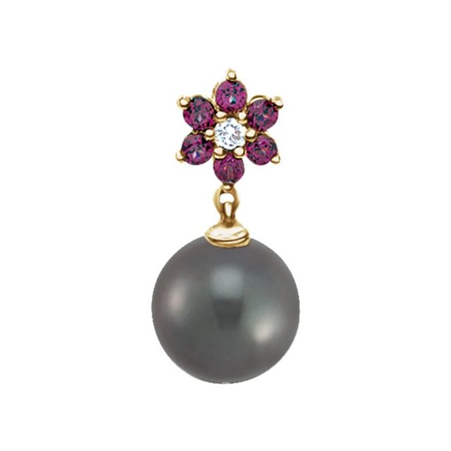 Cultured Gray Tahitian Pearl Pendant
