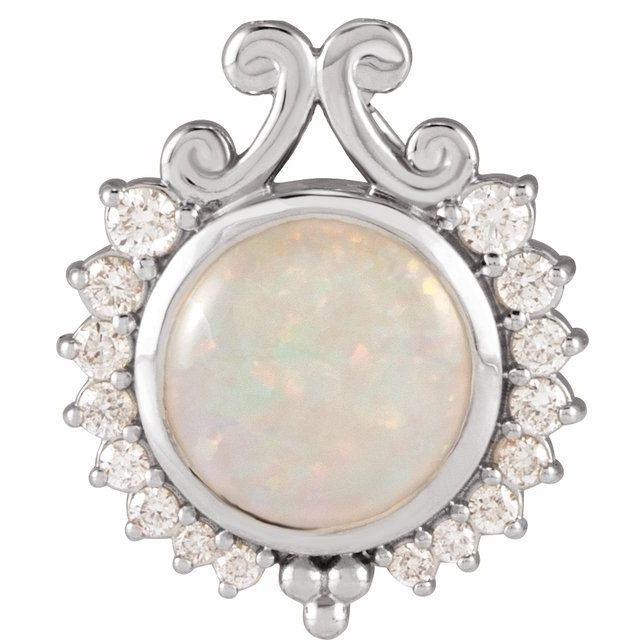 Natural White Opal Pendant