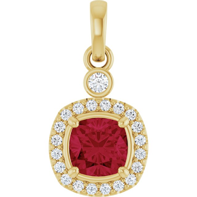 Lab-Grown Ruby Pendant