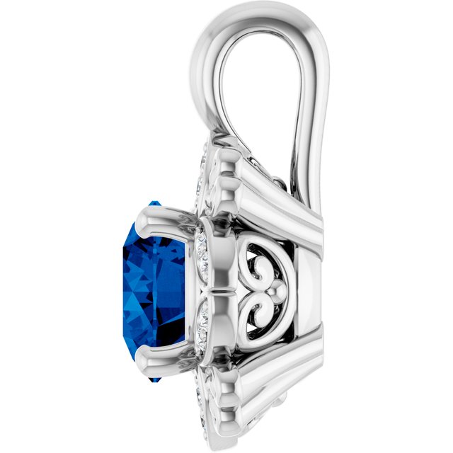 Natural Blue Sapphire Pendant