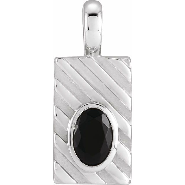Natural Black Onyx Pendant