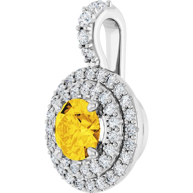 Natural Yellow Sapphire Pendant