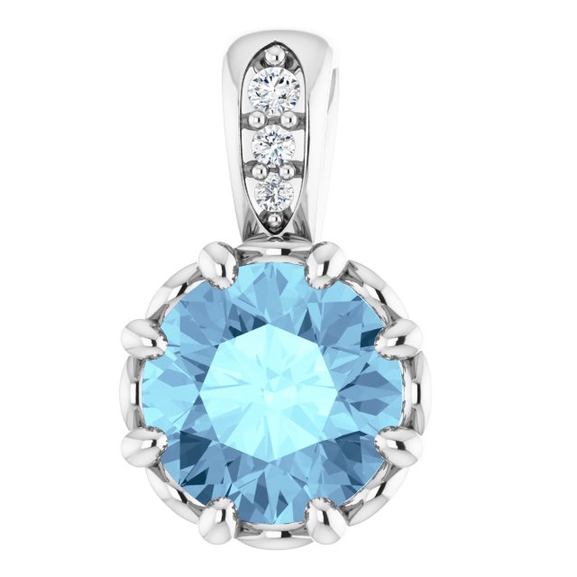 Natural Aquamarine Pendant