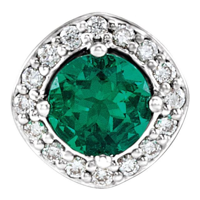 Lab-Grown Emerald Pendant