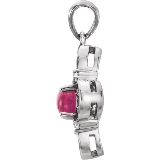 Natural Pink Tourmaline Pendant