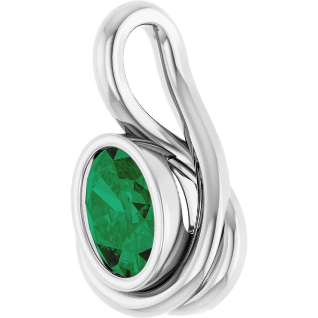 Lab-Grown Emerald Pendant