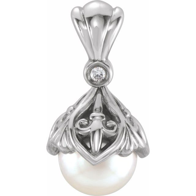 Cultured White Freshwater Pearl Pendant