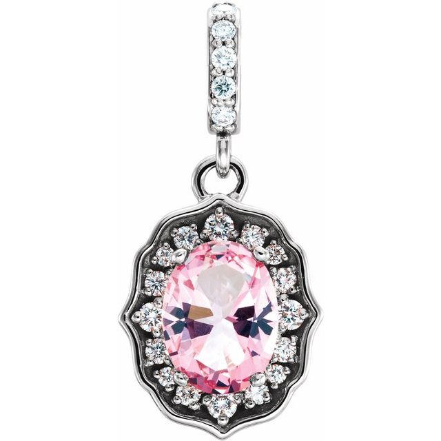 Natural Peach Morganite Pendant